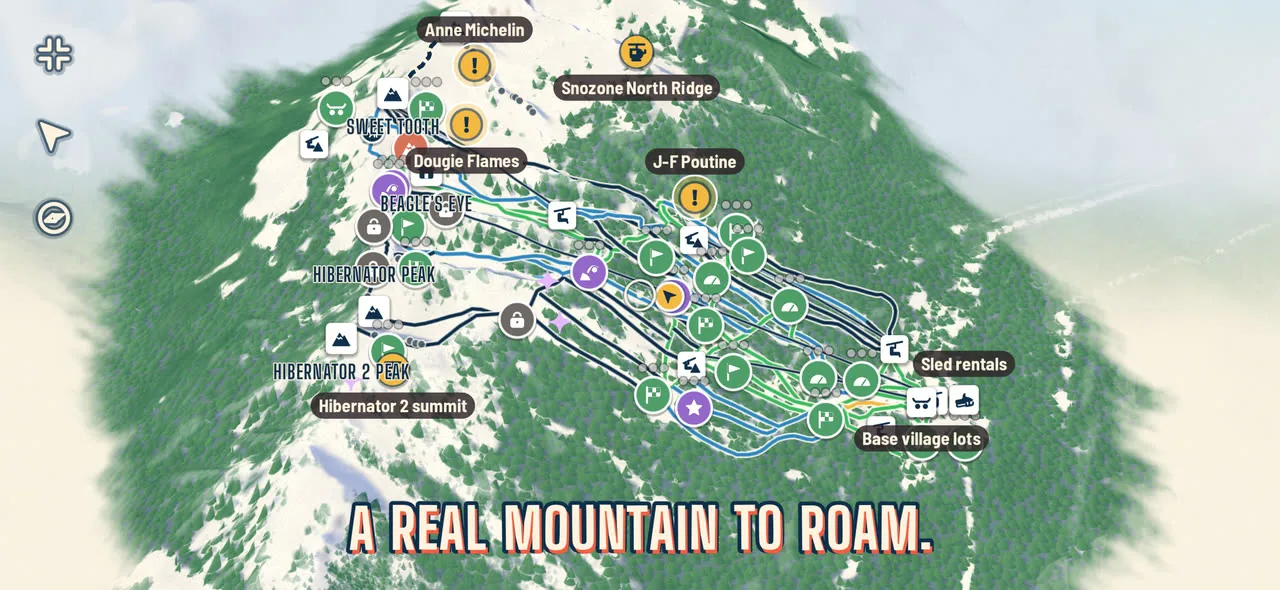 A real mountain to roam: the trail map, every run and lift on it.
